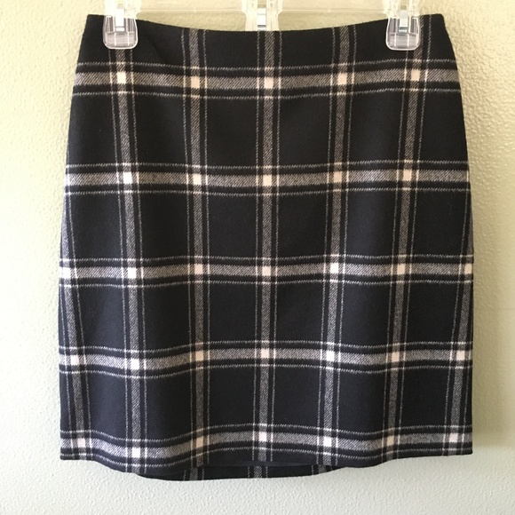 Ann Taylor Dresses & Skirts - ann taylor plaid check wool skirt